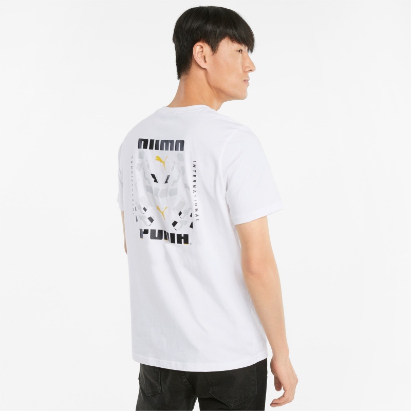 Tee Puma PUMA International Estampados Blancos | 71234NOIU