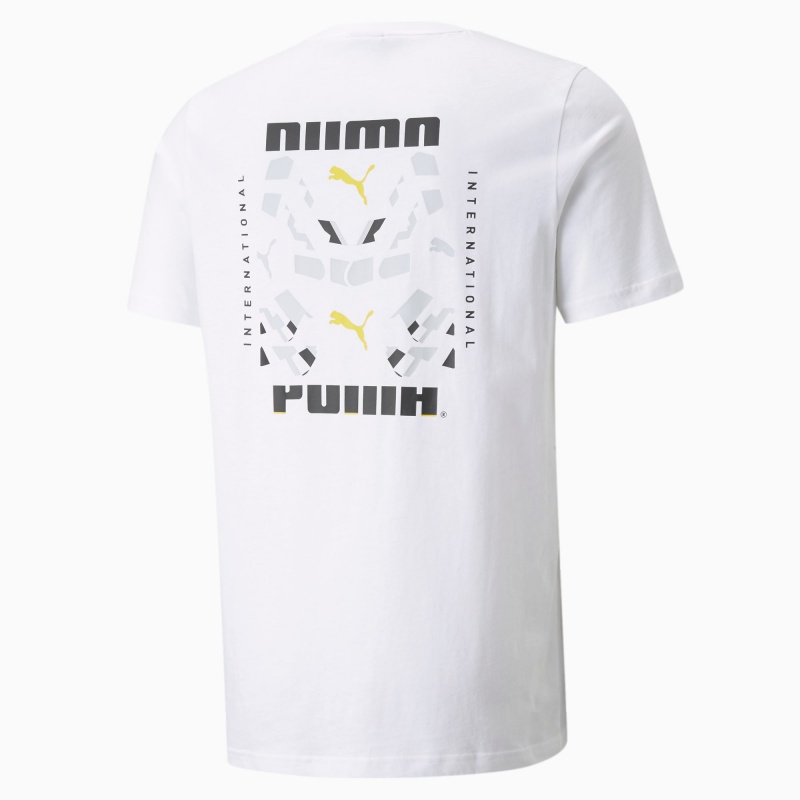 Tee Puma PUMA International Estampados Blancos | 71234NOIU