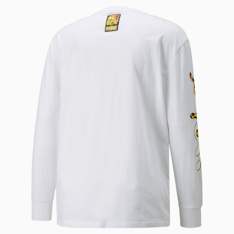 Tee Puma PUMA x BRITTO Long Sleeve Blancos | 59346WTZG
