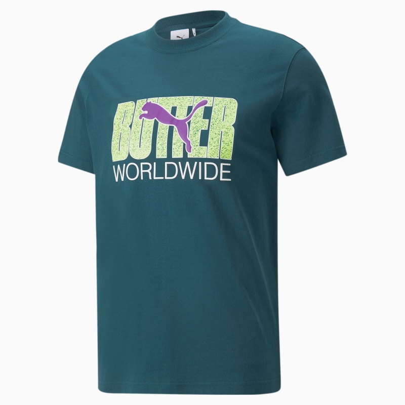 Tee Puma PUMA x BUTTER GOODS Estampados Azules | 29740UZVJ