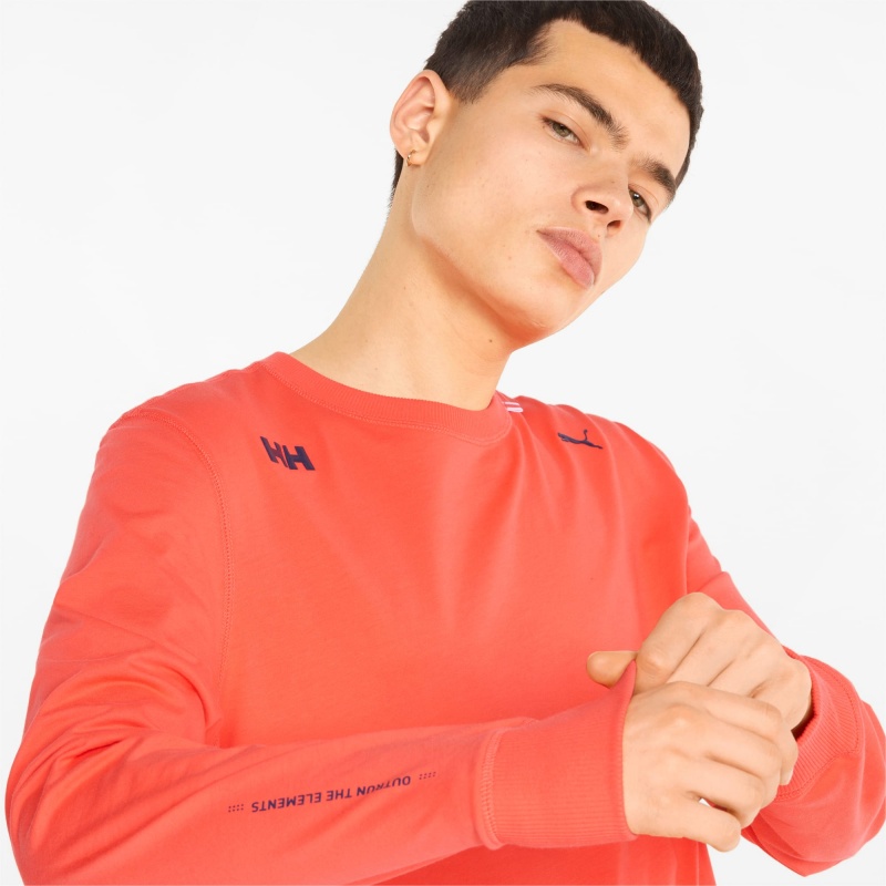 Tee Puma PUMA x HELLY HANSEN Long Sleeve Coral | 75231FTWI