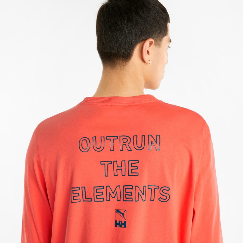 Tee Puma PUMA x HELLY HANSEN Long Sleeve Coral | 75231FTWI