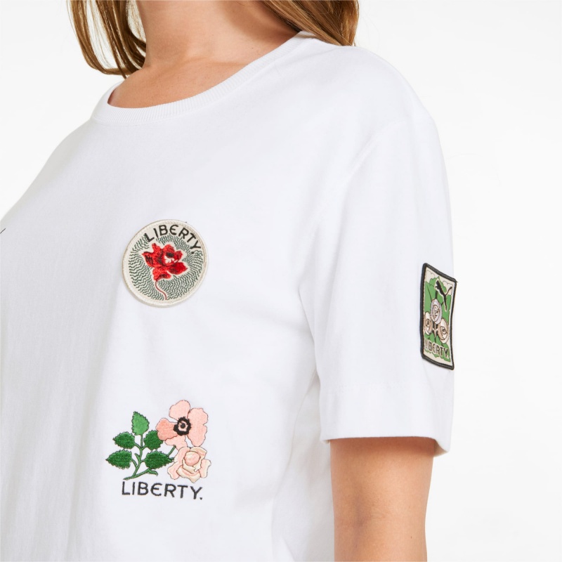 Tee Puma PUMA x LIBERTY Badge Blancos | 83420TVNU