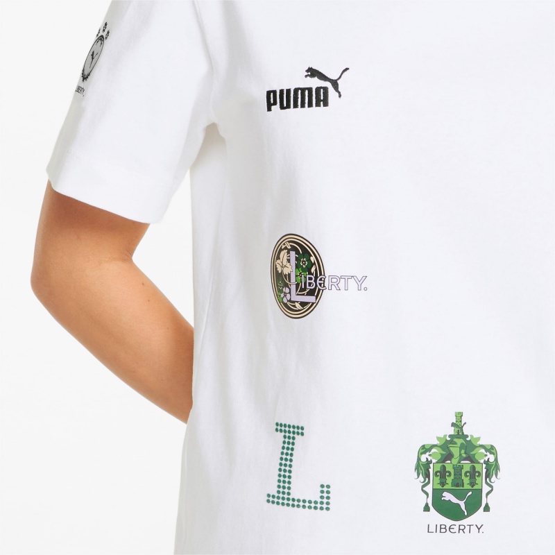 Tee Puma PUMA x LIBERTY Badge Blancos | 83420TVNU