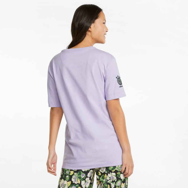 Tee Puma PUMA x LIBERTY Badge Pastel Lilac | 57469AFZW