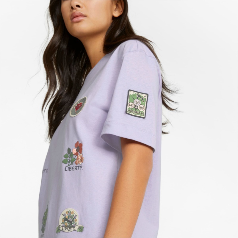 Tee Puma PUMA x LIBERTY Badge Pastel Lilac | 57469AFZW