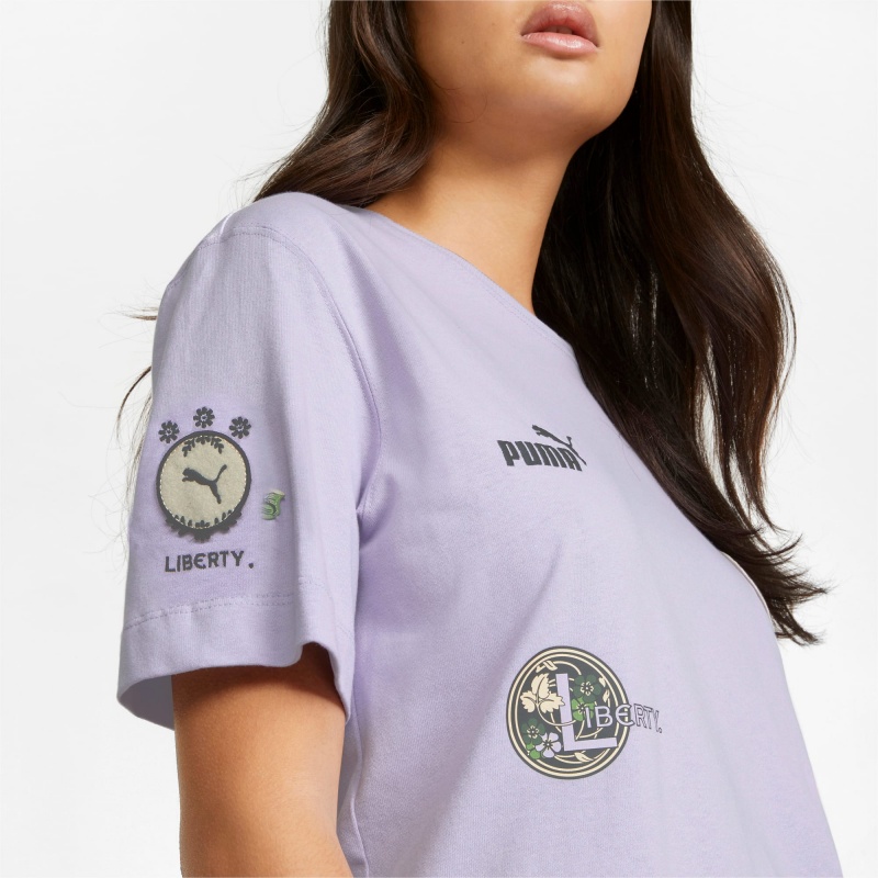 Tee Puma PUMA x LIBERTY Badge Pastel Lilac | 57469AFZW