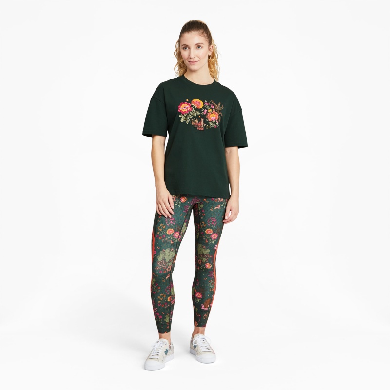 Tee Puma PUMA x LIBERTY Estampados Verdes | 04952GPKU