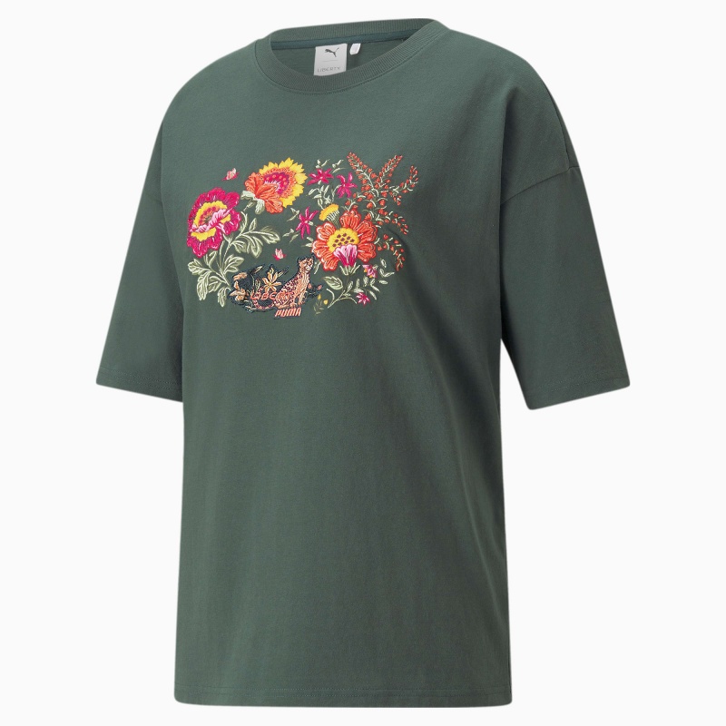Tee Puma PUMA x LIBERTY Estampados Verdes | 04952GPKU