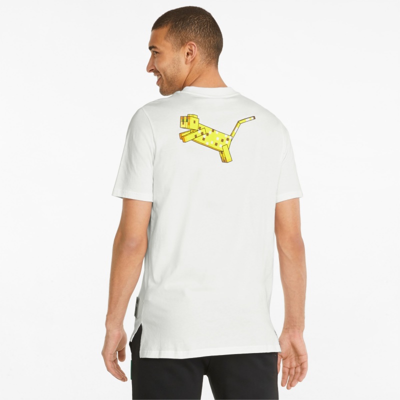 Tee Puma PUMA x MINECRAFT Estampados Blancos | 67428LMDX