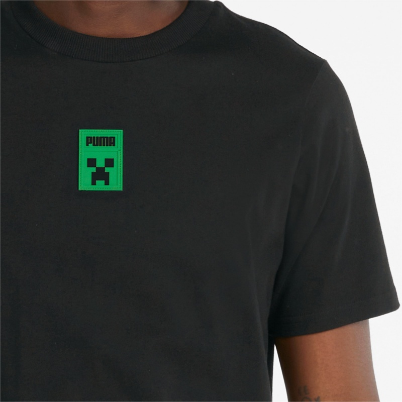 Tee Puma PUMA x MINECRAFT Estampados Negros | 97305HOYF