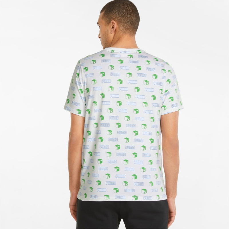 Tee Puma PUMA x MINECRAFT Printed Blancos | 71483FHLJ