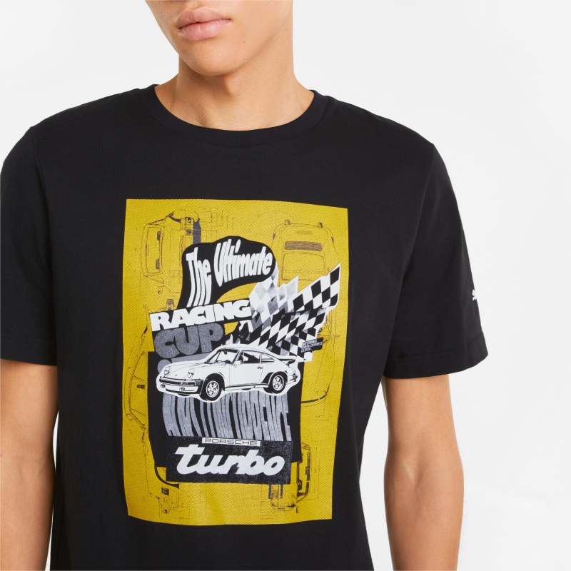 Tee Puma Porsche Legacy Estampados Negros | 58097RDOG