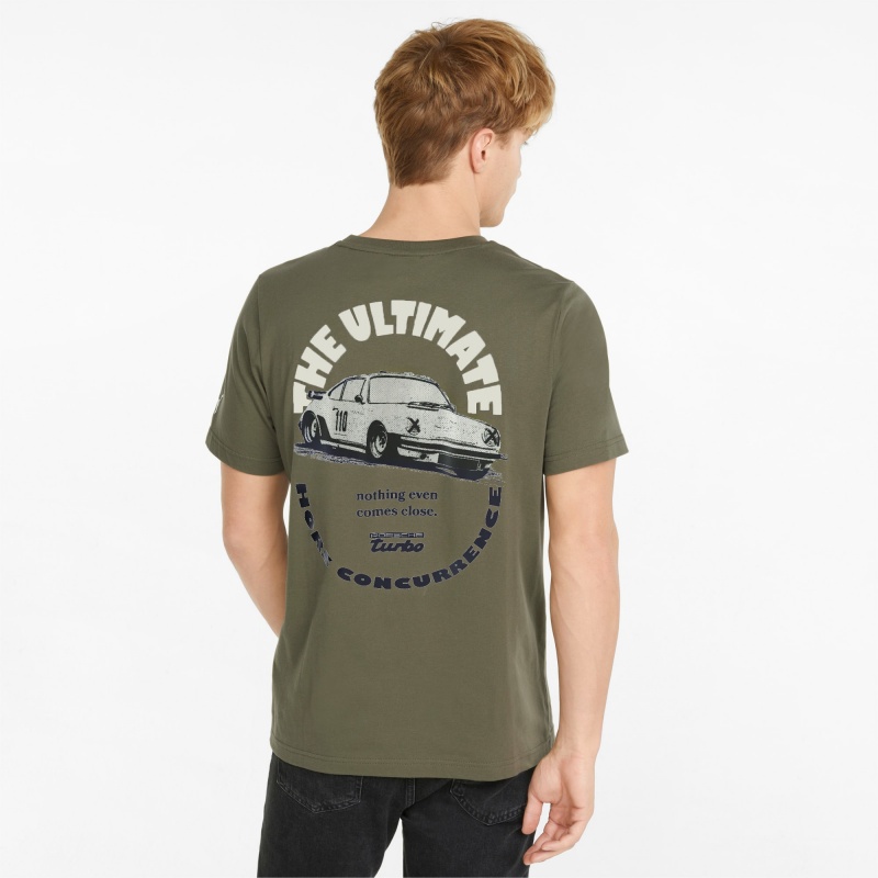 Tee Puma Porsche Legacy Estampados Verdes Oscuro | 43756CDYX