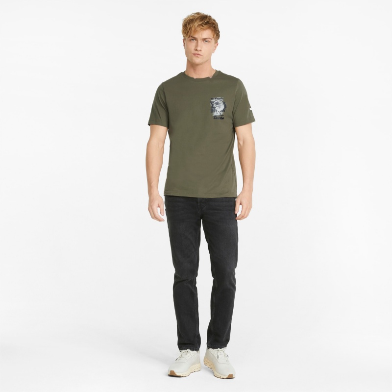 Tee Puma Porsche Legacy Estampados Verdes Oscuro | 43756CDYX