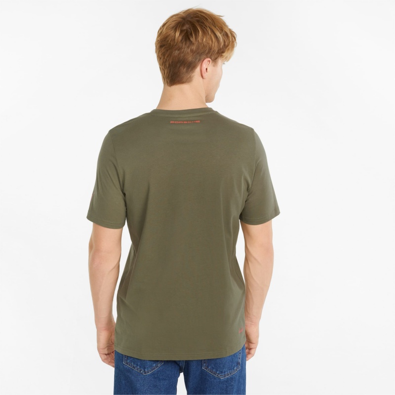 Tee Puma Porsche Legacy Logo Verdes Oscuro | 48510TYGE