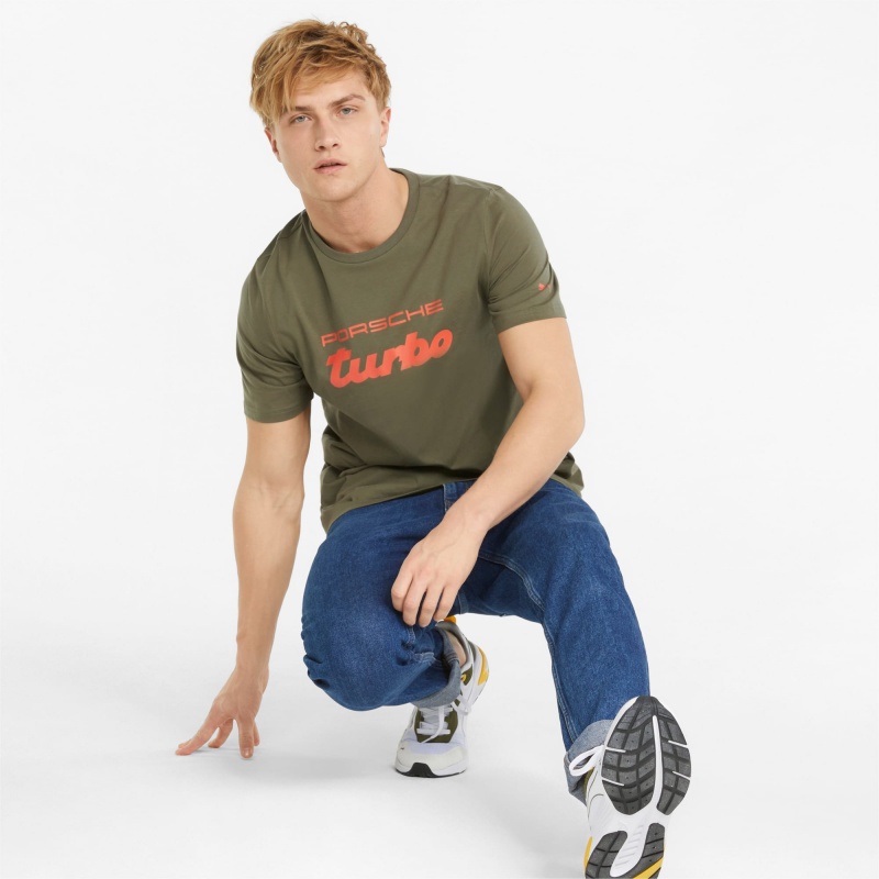 Tee Puma Porsche Legacy Logo Verdes Oscuro | 48510TYGE