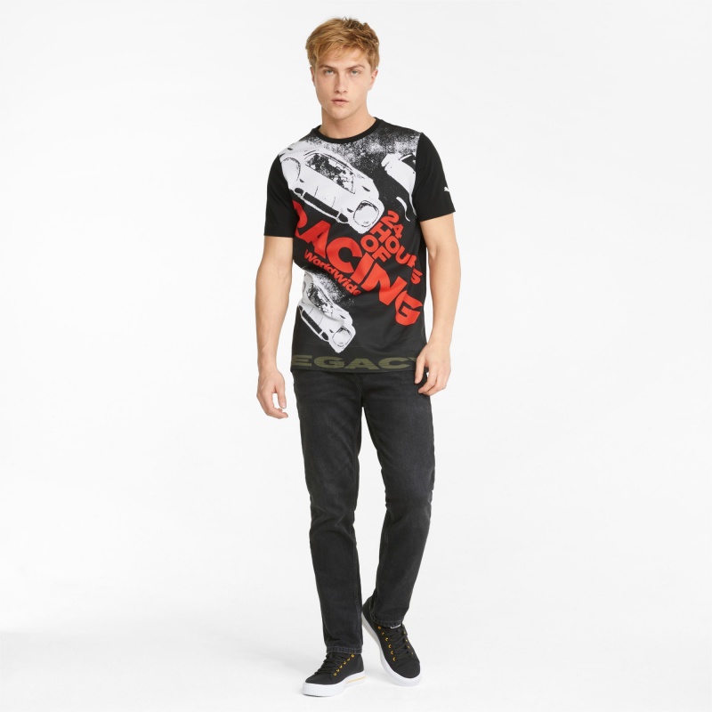Tee Puma Porsche Legacy Statement Estampados Negros | 64192DRVT