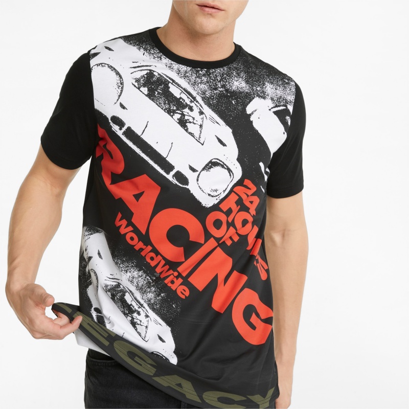 Tee Puma Porsche Legacy Statement Estampados Negros | 64192DRVT