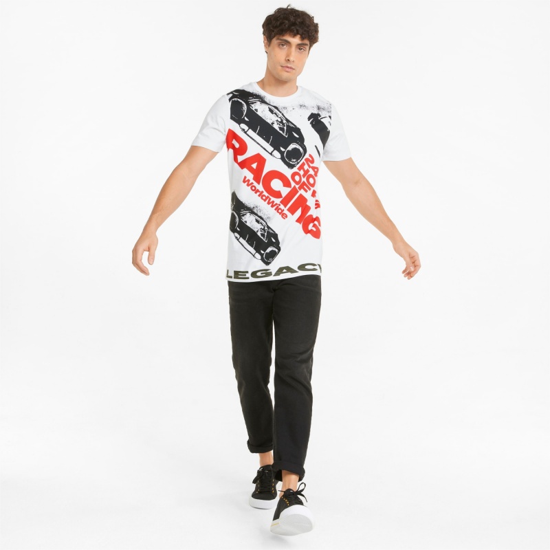 Tee Puma Porsche Legacy Statement Estampados Blancos | 81057RAFC