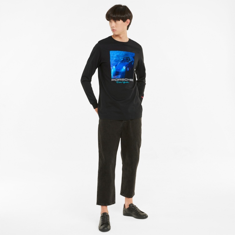 Tee Puma Porsche Legacy Statement Long Sleeve Negros | 45738AOYU