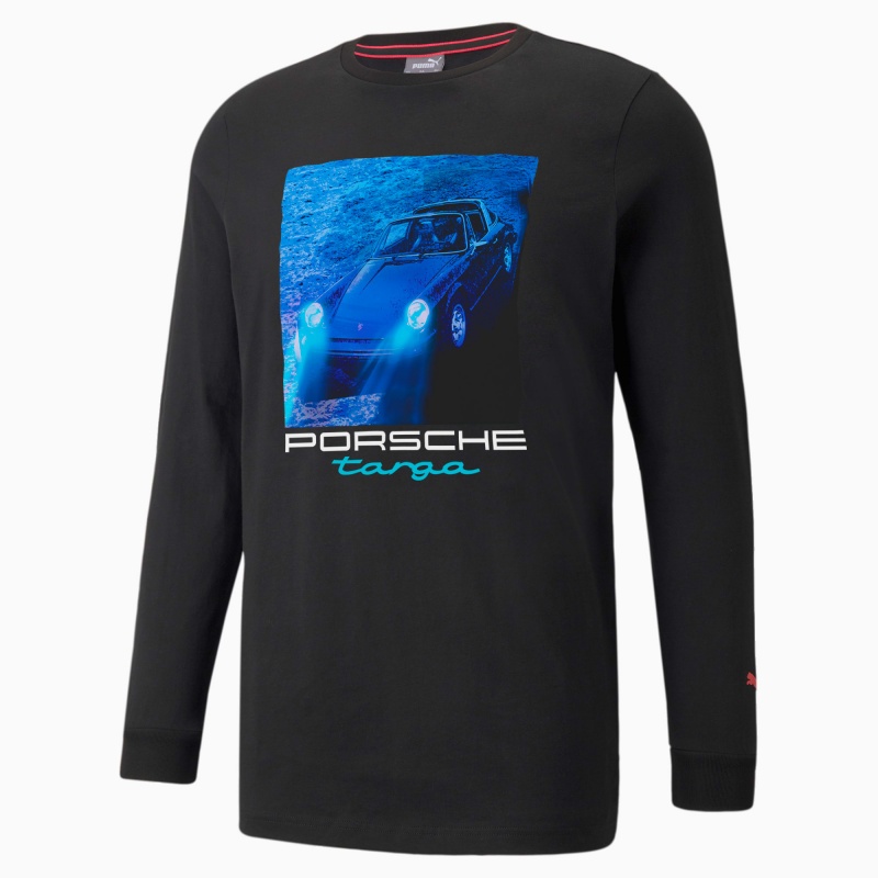 Tee Puma Porsche Legacy Statement Long Sleeve Negros | 45738AOYU