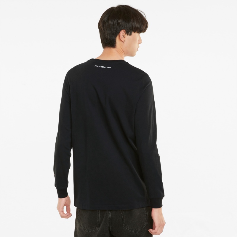 Tee Puma Porsche Legacy Statement Long Sleeve Negros | 45738AOYU