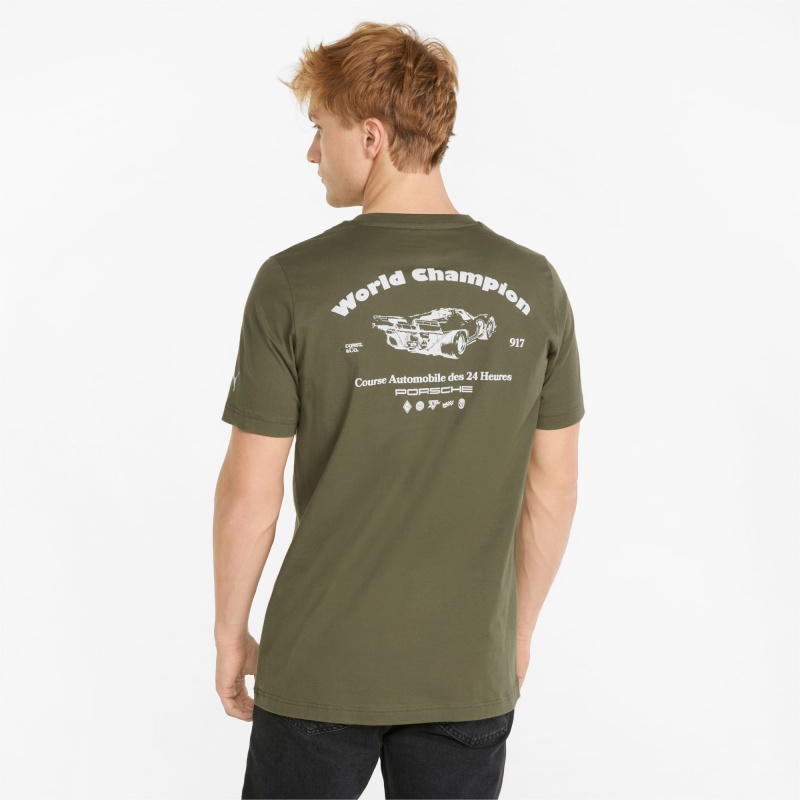 Tee Puma Porsche Legacy Statement Verdes Oscuro | 45019XHJO