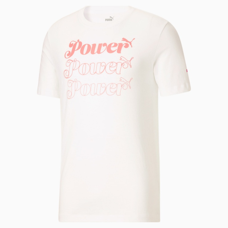 Tee Puma Power Pink Blancos | 19852AYQD