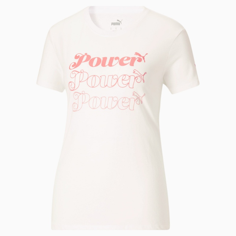 Tee Puma Power Pink Blancos | 57201PDEU
