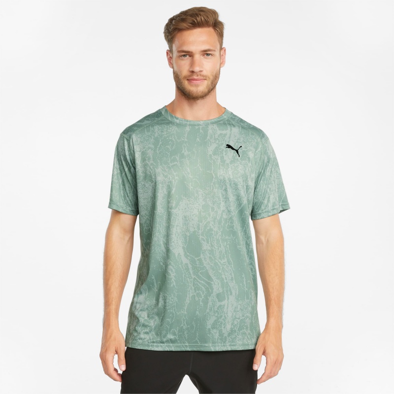 Tee Puma Printed Corta Sleeve Entrenamiento Jadeite / AOP | 87916BFJV