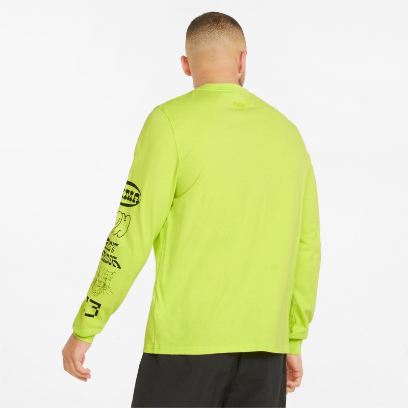 Tee Puma Qualifier Long Sleeve Basketball Amarillos | 58640SFDK