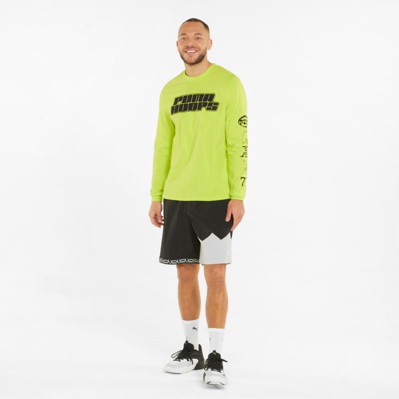 Tee Puma Qualifier Long Sleeve Basketball Amarillos | 58640SFDK