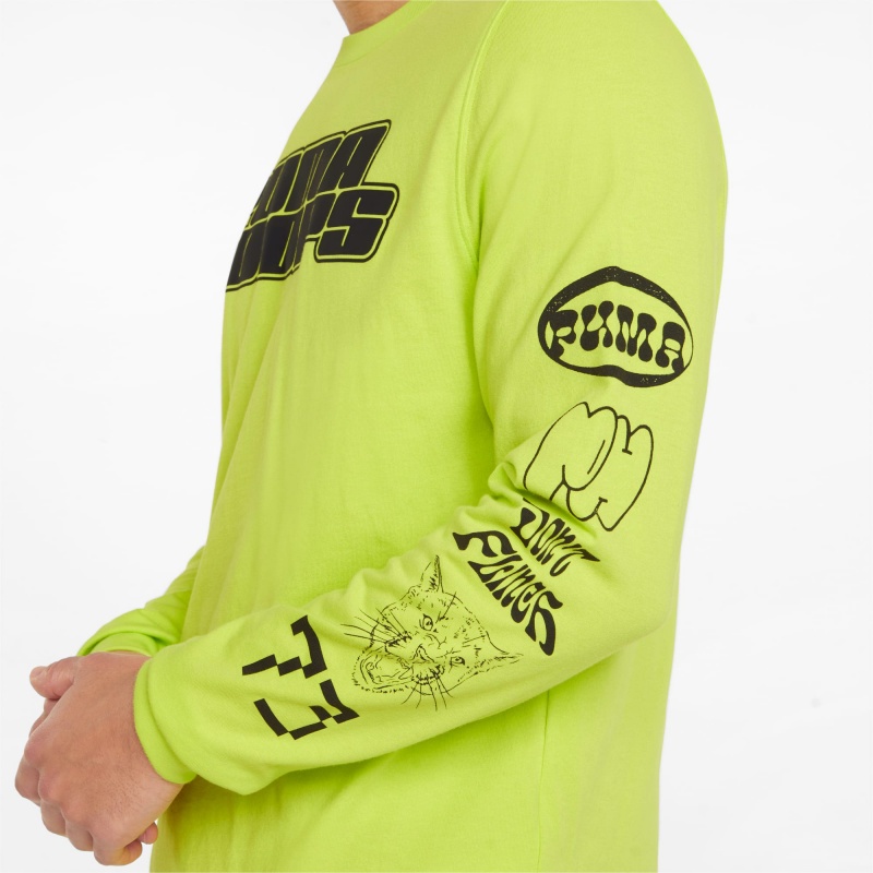 Tee Puma Qualifier Long Sleeve Basketball Amarillos | 58640SFDK