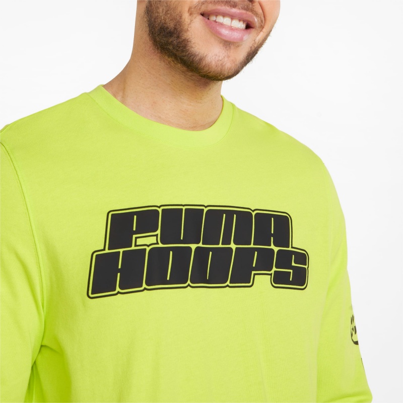 Tee Puma Qualifier Long Sleeve Basketball Amarillos | 58640SFDK
