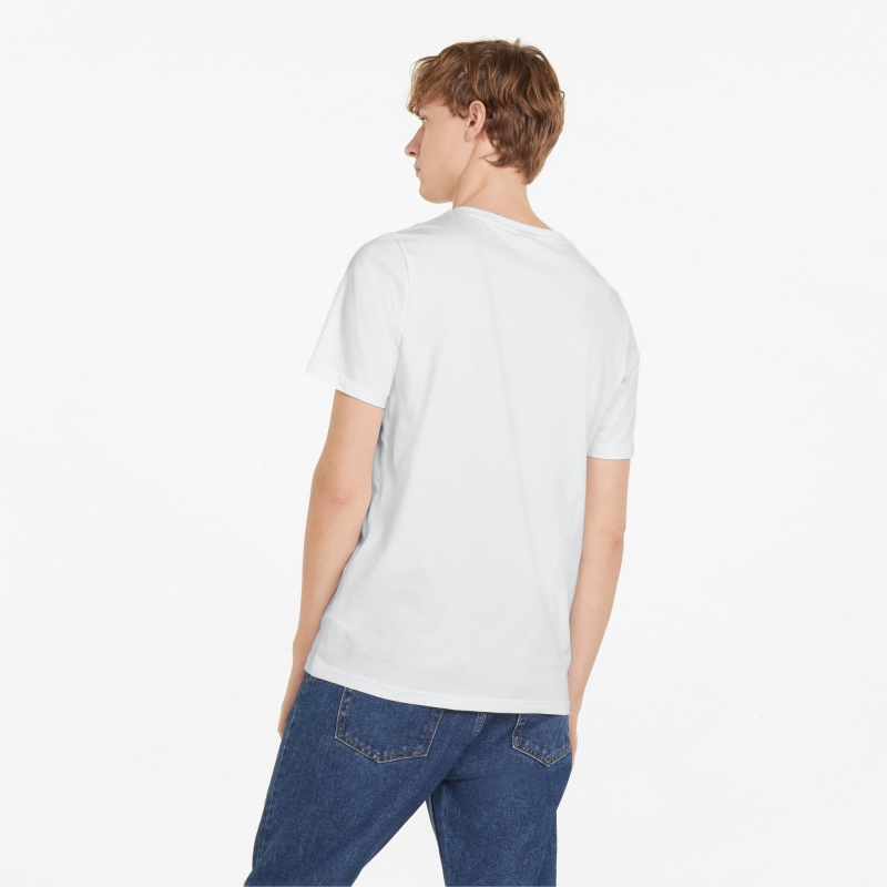 Tee Puma Red Bull Carreras Essentials Small Logo Blancos | 74389NQJT