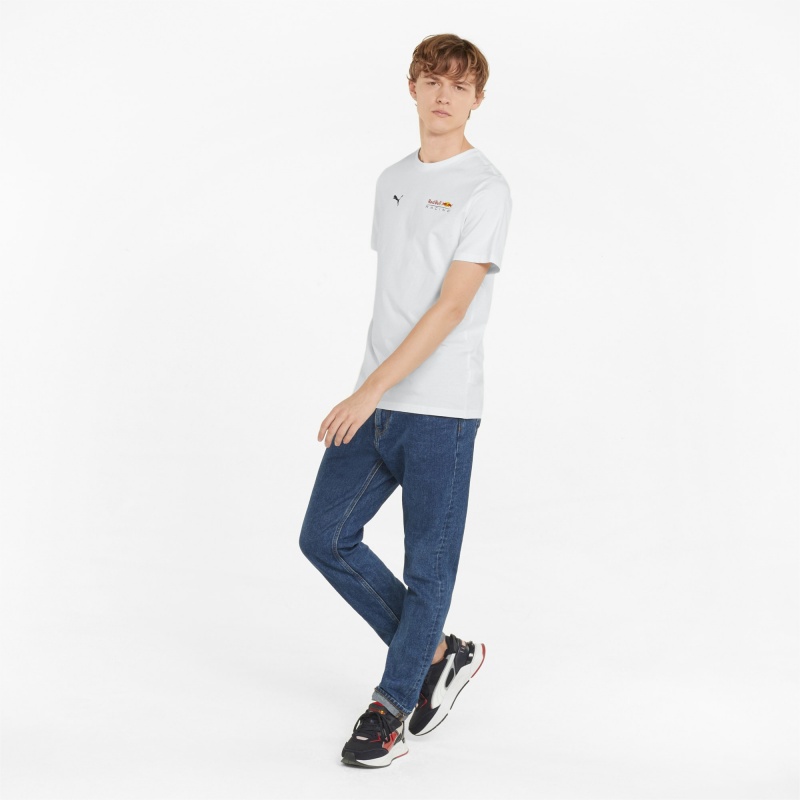 Tee Puma Red Bull Carreras Essentials Small Logo Blancos | 74389NQJT