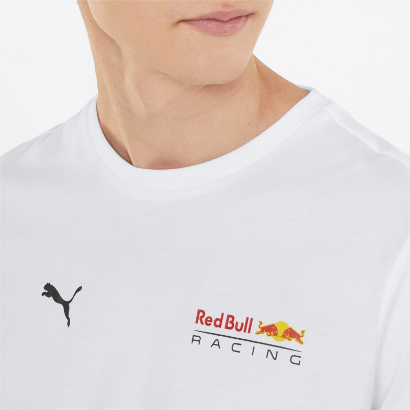 Tee Puma Red Bull Carreras Essentials Small Logo Blancos | 74389NQJT