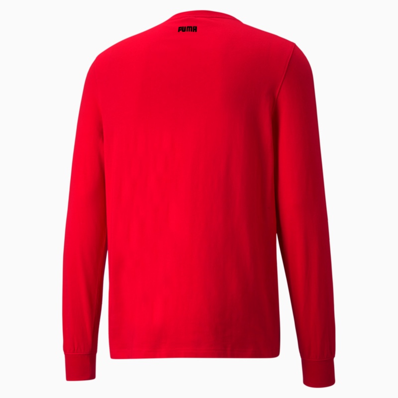 Tee Puma Scouted Long Sleeve Basketball Rojos | 13864DVWX