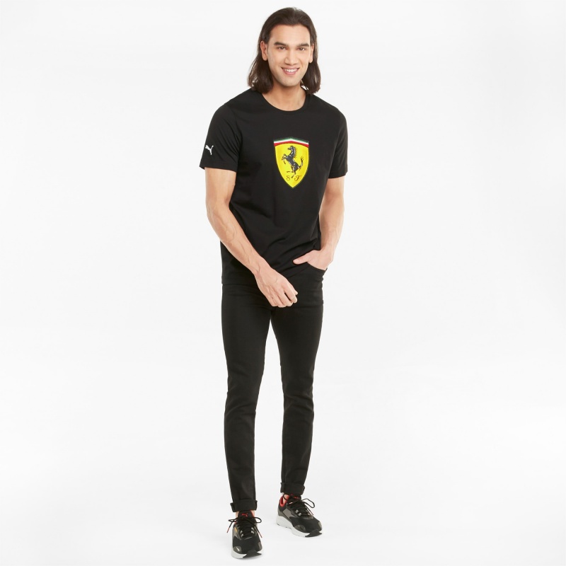 Tee Puma Scuderia Ferrari Race Bold Colour Shield Negros | 52648JTYO