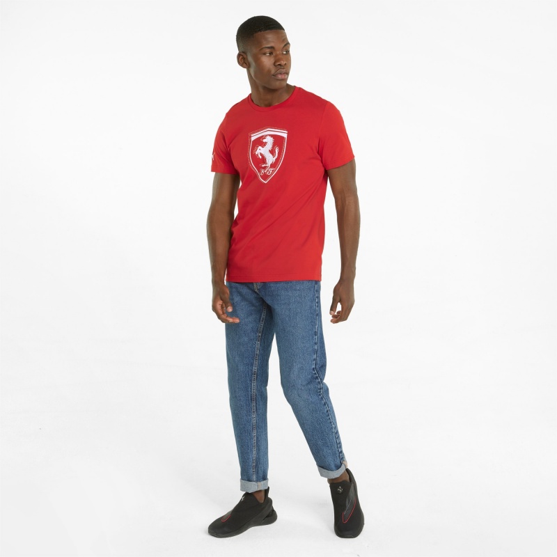 Tee Puma Scuderia Ferrari Race Tonal Shield Rosso Corsa | 05437ZTHO