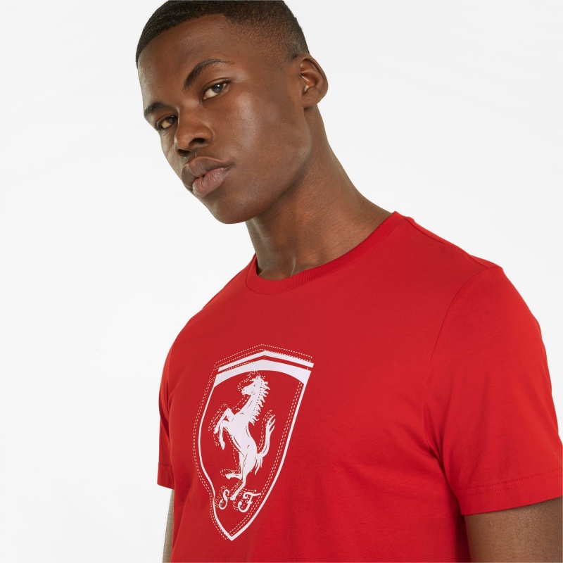 Tee Puma Scuderia Ferrari Race Tonal Shield Rosso Corsa | 05437ZTHO