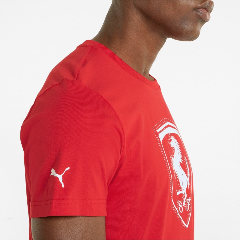 Tee Puma Scuderia Ferrari Race Tonal Shield Rosso Corsa | 05437ZTHO