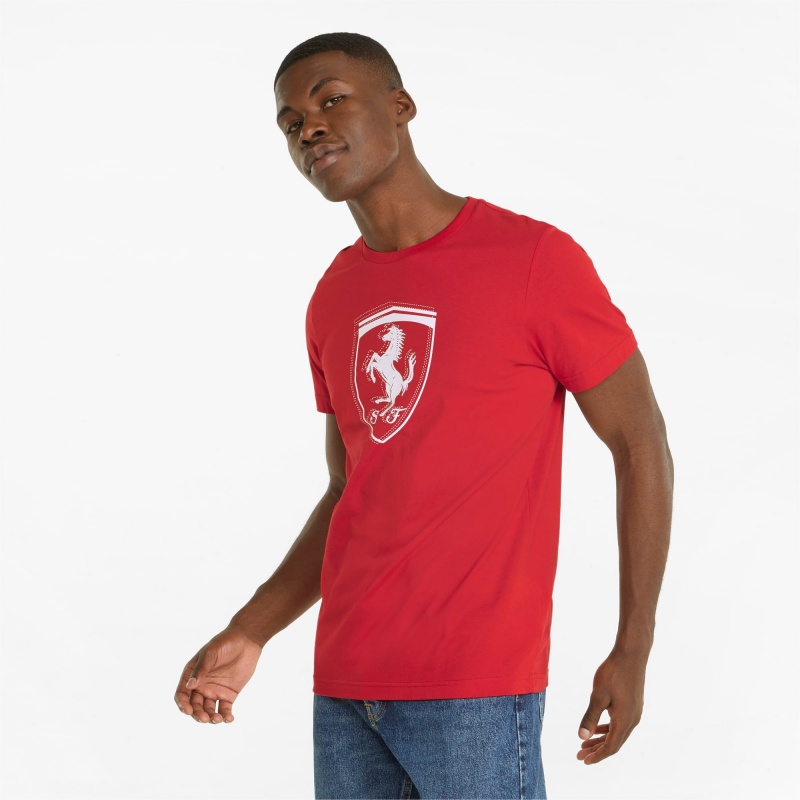 Tee Puma Scuderia Ferrari Race Tonal Shield Rosso Corsa | 05437ZTHO