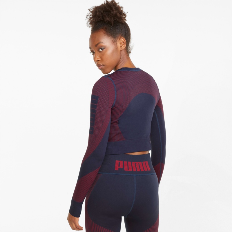 Tee Puma Seamless Long Sleeve Fitted Entrenamiento Spellbound / Sunblaze | 40321XTLJ