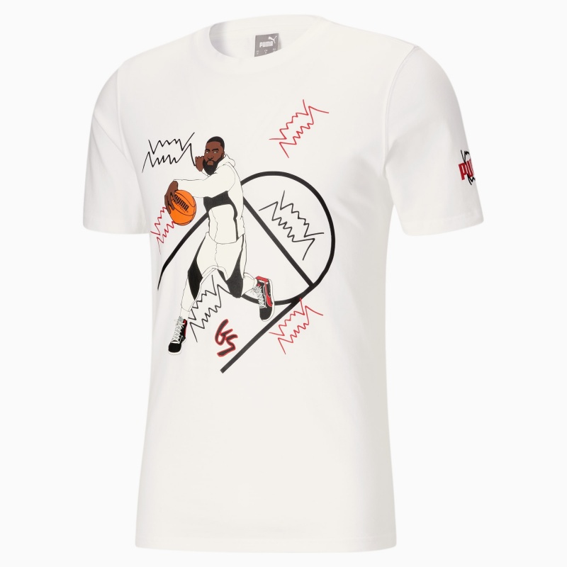 Tee Puma Shammgod Tee Blancos | 60584OPAB