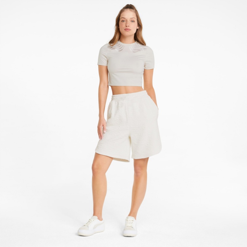Tee Puma Snow Tiger Cropped Tight Blancos | 84026CMDF