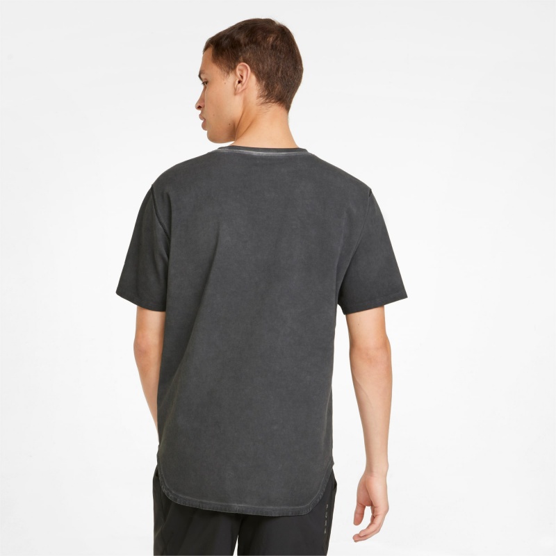 Tee Puma Studio Wash Entrenamiento Negros | 64215IVWY