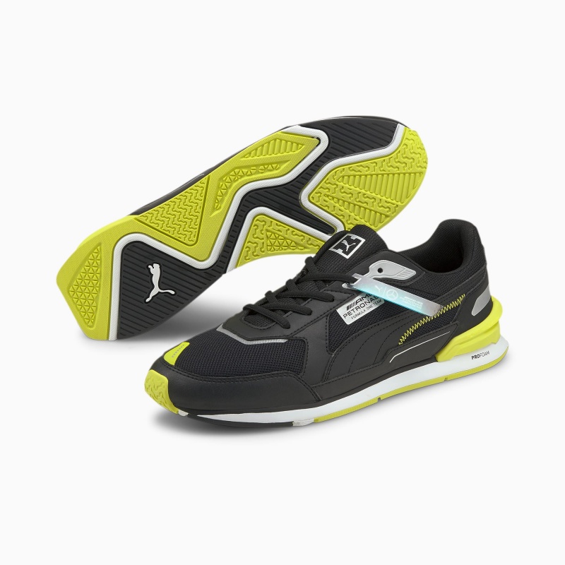 Tenis Automovilismo Puma Mercedes F1 Low Racer Negros Amarillos Blancos | 37106NJMW