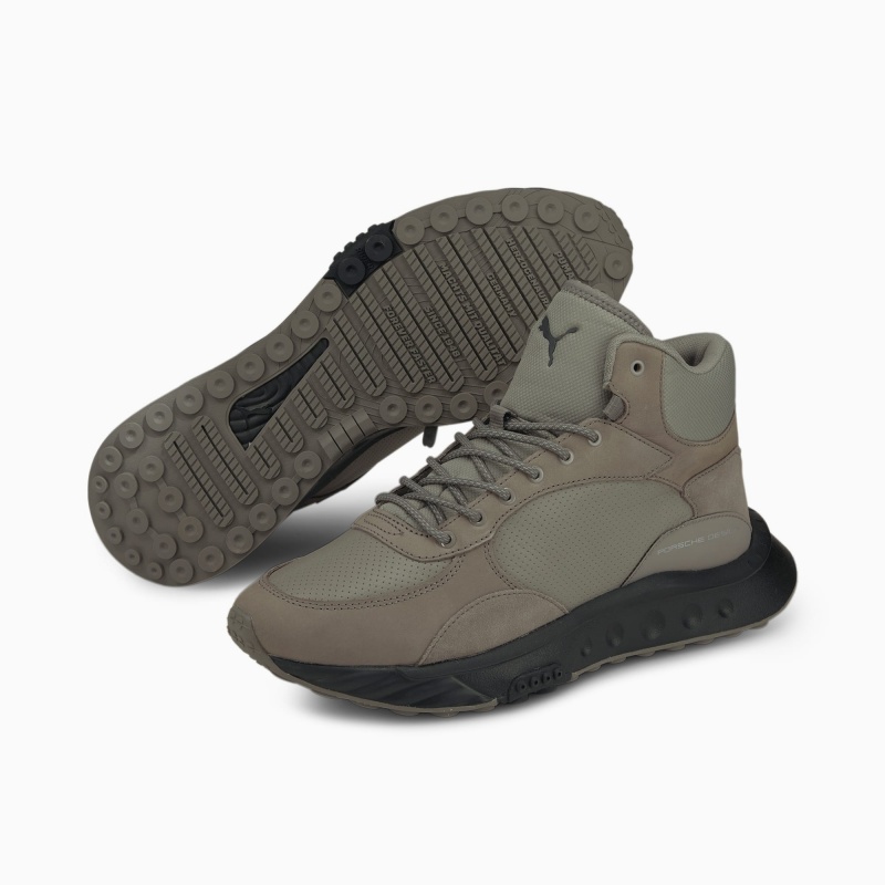 Tenis Automovilismo Puma PUMA x FIRST MILE Porsche Design Wild Rider Winterised Steeple Gray / Steeple Gray | 72301TQME